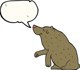 speech bubble cartoon bear