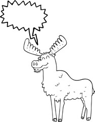 speech bubble cartoon moose