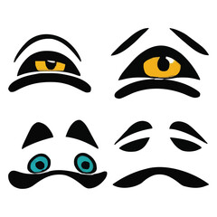Set of eyes expressions vector file