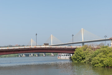 Bridges across the Mandovi river in the city of Panaji.