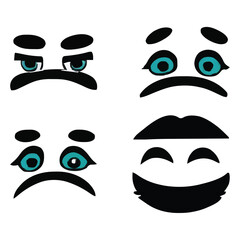 Set of eyes expressions vector file