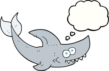 thought bubble cartoon shark