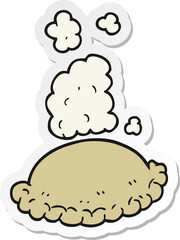 sticker of a cartoon baked pasty