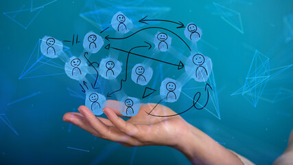 people network structure HR - Human resources management and recruitment