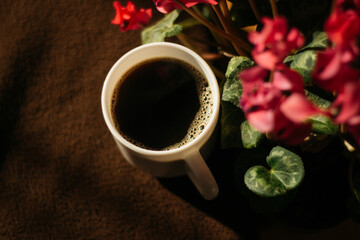 cup of coffee in the morning. espresso coffee	