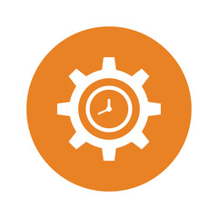 Time Setting Icon. Vector illustration.