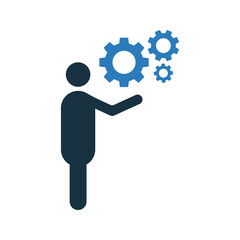 Engineer icon. Vector illustration.