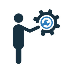 Technical engineer icon. Vector illustration.