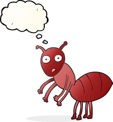 thought bubble cartoon ant