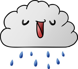 gradient cartoon kawaii weather rain cloud