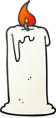 cartoon burning candle