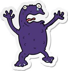 sticker of a cartoon poisonous frog