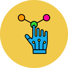 Interaction Multicolor Circle Filled Line Icon