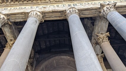 The famous and historic Pantheon, former Roman Temple and now a church, in Rome, Italy. 