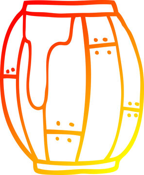 recommend clip art: warm gradient line drawing cartoon barrel