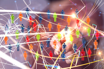 conference Digital Network and data concept 3d