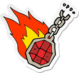 sticker of a cartoon magic pendant