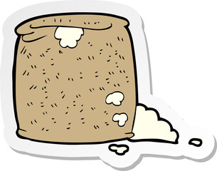 sticker of a cartoon flour