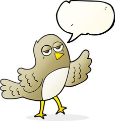 speech bubble cartoon bird