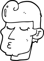 cartoon handsome man