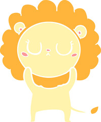 flat color style cartoon lion