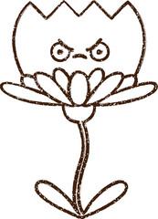 Flower Charcoal Drawing