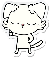 Obraz premium sticker of a cute cartoon dog