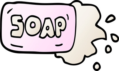 cartoon doodle bar of soap