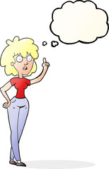 thought bubble cartoon woman