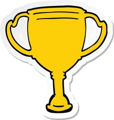 sticker of a cartoon sports trophy