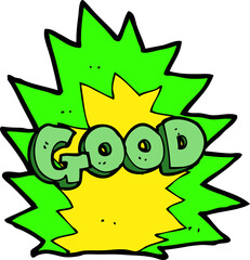 cartoon explosion good symbol