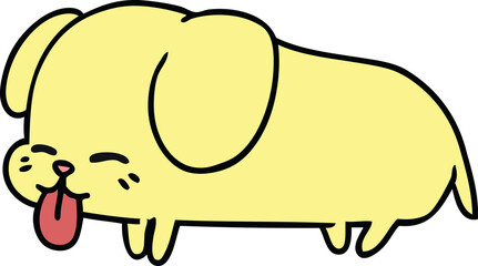 cartoon of cute kawaii dog