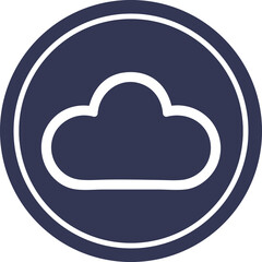 weather cloud circular icon