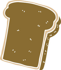 cartoon doodle slice of bread