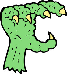cartoon monster claw