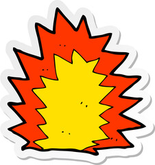 sticker of a cartoon explosion