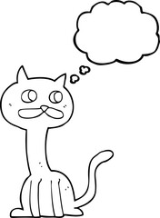 thought bubble cartoon cat