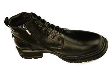 Men's black shoes.demi - season shoes . classic black leather lace-up shoes.women's shoes.summer...