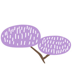 Doodle Tree. Childish Hand Drawing Illustration