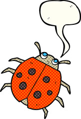 comic book speech bubble cartoon ladybug