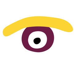 Obraz premium Evil Eye Hand Drawn. Abstract Drawing