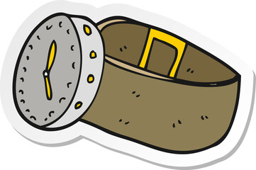 sticker of a cartoon wrist watch