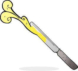 cartoon butter knife