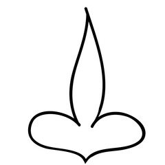 Aztec Style Doodle Element. Outline Hand Drawn Icon. Isolated Ethnic Ornament. Tribal Design, Geometric Symbol. Navajo Motifs.