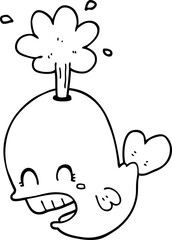 cartoon spouting whale