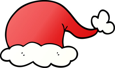 cartoon doodle santa hat