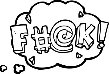 thought bubble cartoon swearword