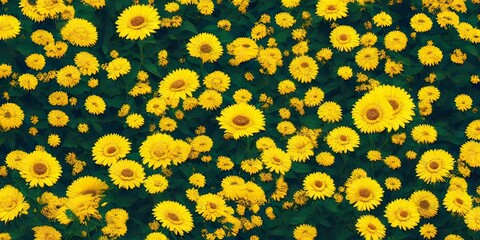 yellow background with flowers IA
