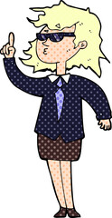 cartoon agent woman