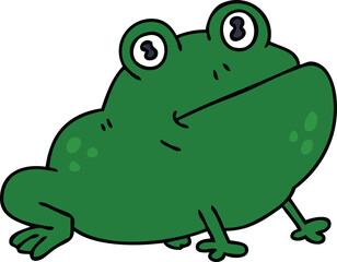 quirky hand drawn cartoon frog